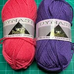 Dynasty Phentex Pink and Purple Yarn Set